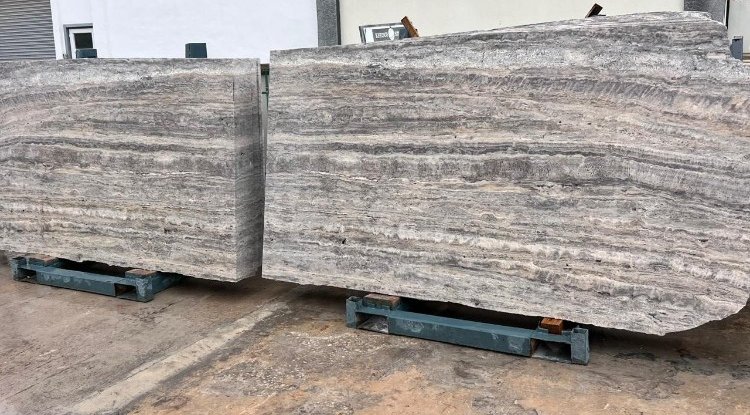 Silver Traverten Plakalar Ham Stok